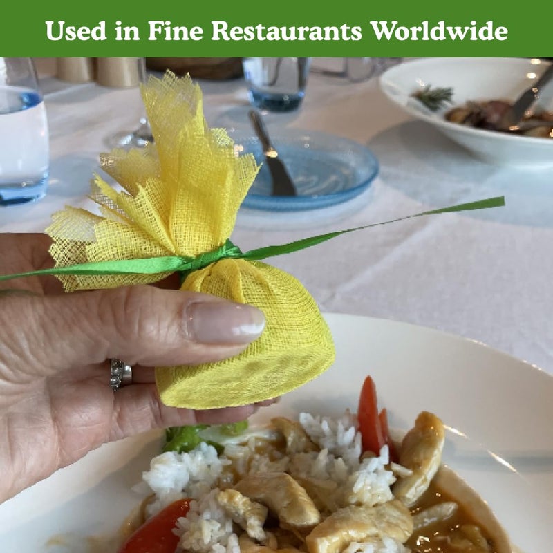 Regency Wraps Lemon Wraps Lemon Covers, Yellow with Green Ribbon, 100 Count Wedge Bags, For Seed-Free Squeezing Over Seafood, Works for Lemon Halves or Wedges - Image 4
